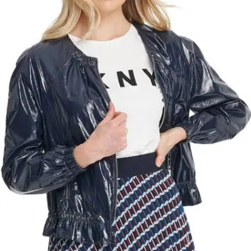 Dkny Drawstring Hem Polyurethane Shell Women's Bo… - image 2